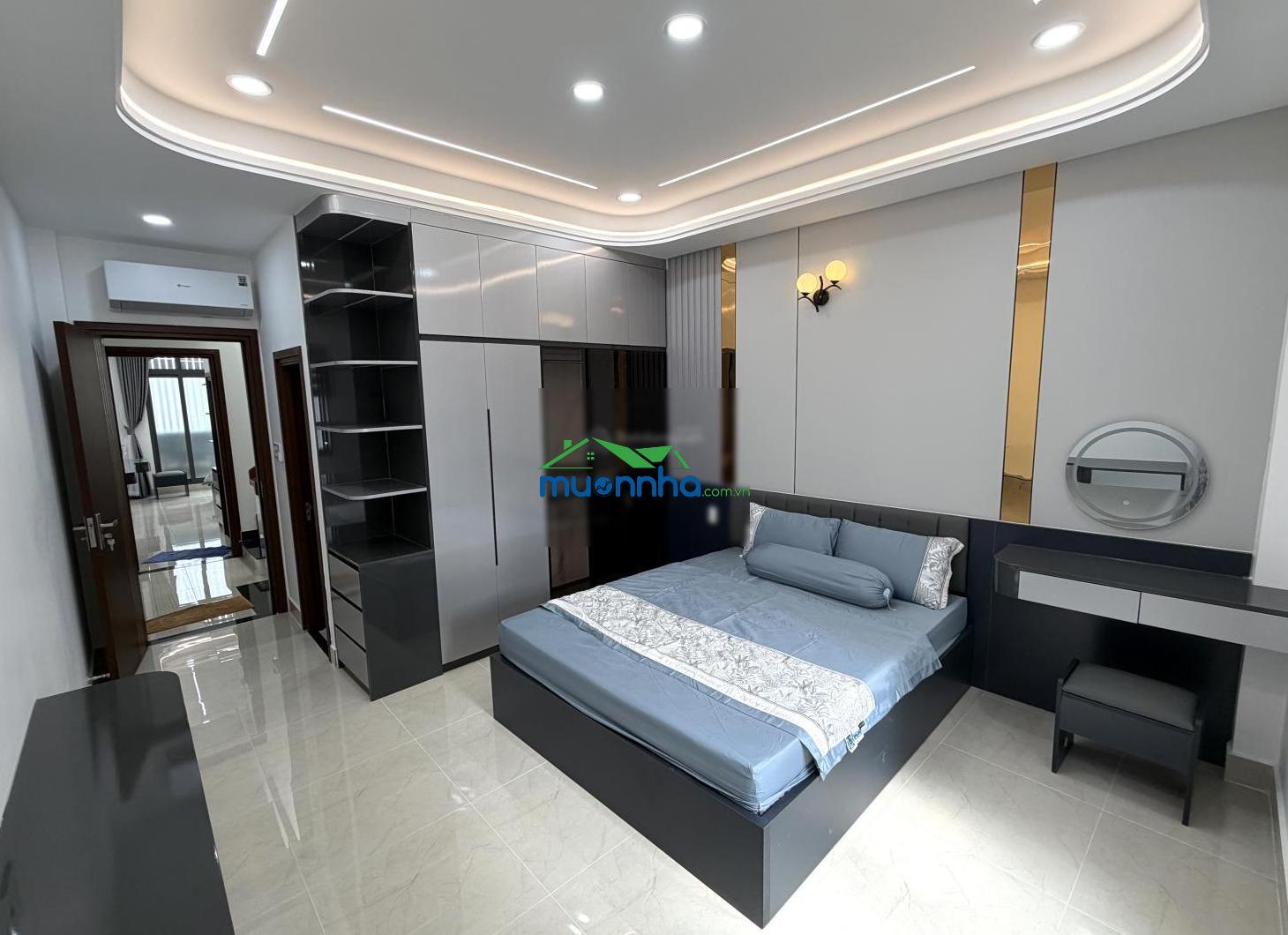 Gần chợ bà chiểu- xây mới 100%-1 căn ra hẻm xe tải-dt đất 58,1m2 (nở hậu)- 4 tầng btct- full nt xịn - 2