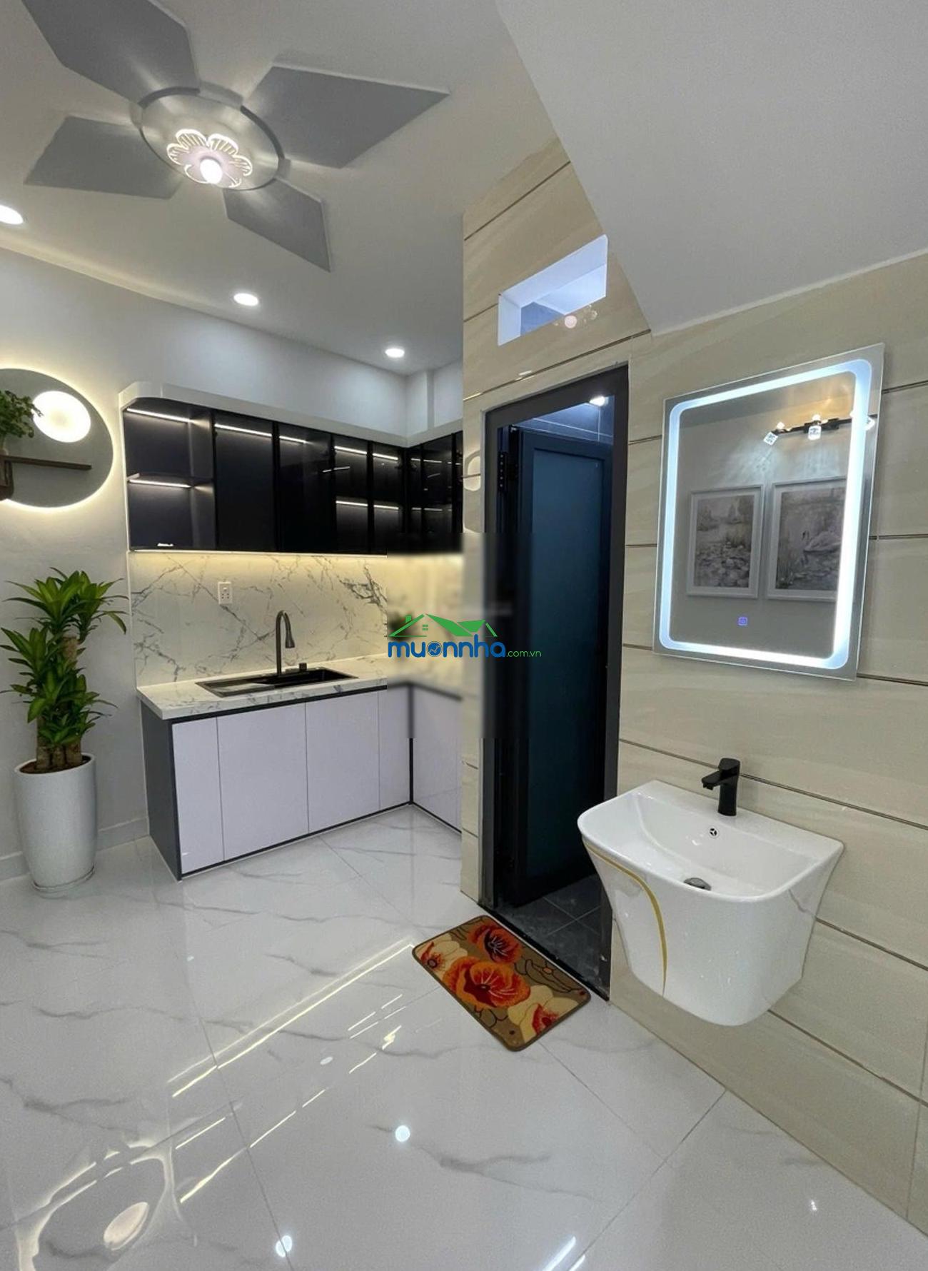 Hiếm. nhà mới 4 tầng. dtsd 160m2. 5 tỷ hơn. hẻm xe hơi. minh phụng. hậu giang. p. bình tiên. quận 6 - 3