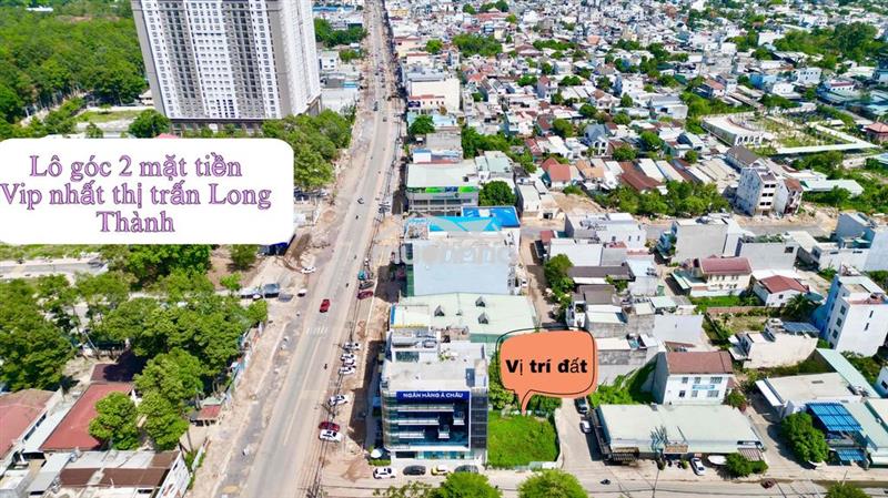 Lô góc 2 mặt full thổ cư ngay trung tâm thị trấn long thành