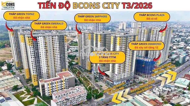 Bcons plaza view hồ đá , nội thất siêu đẹp chỉ 8tr/tháng