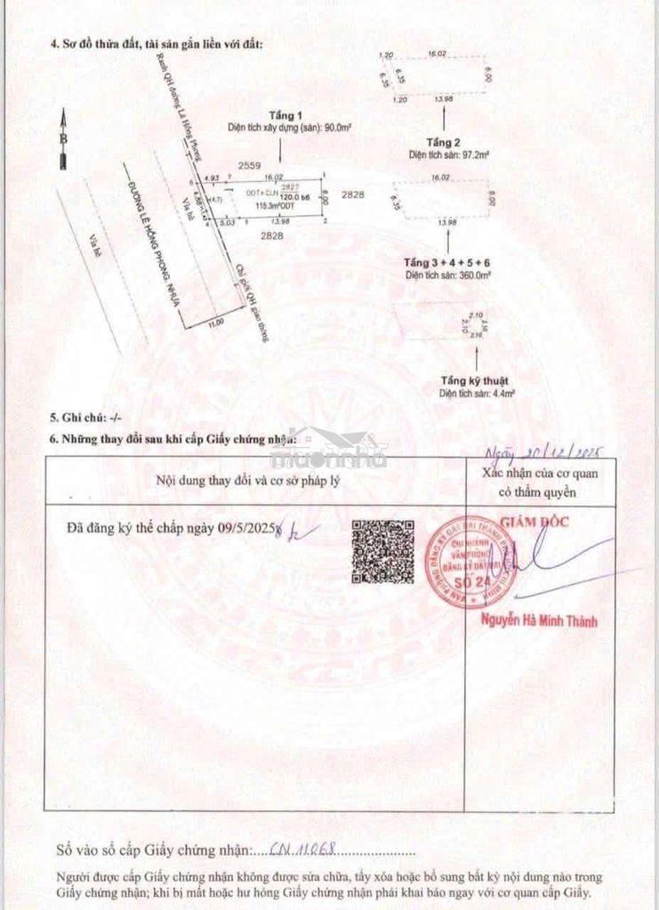 Tòa nhà 6 tầng đường lê hồng phong kinh doanh sầm uất dĩ an - 3