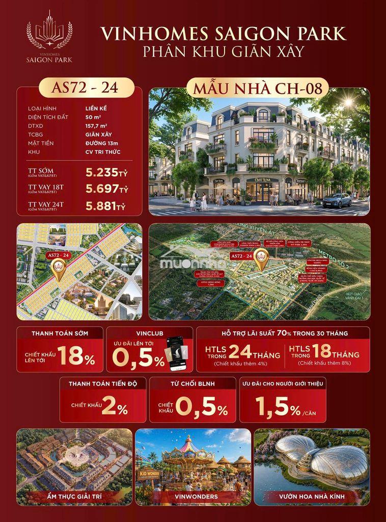 Siêu phẩm giá rẻ nhất dự án vinhomes saigon park