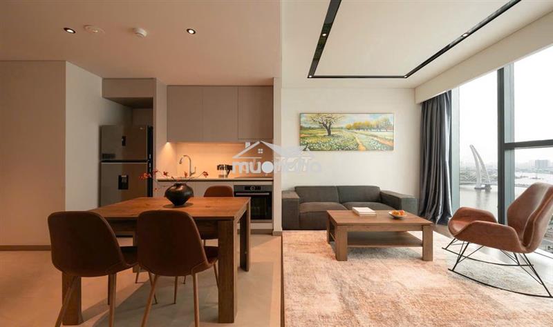 Cho thuê cc grand marriott 75tr, 72m2, 1pn+1, full nt, view sông,q1 !