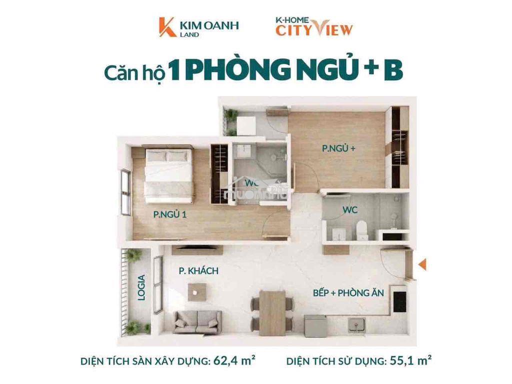 Noxh k-home biên hòa - thầu phước thành xây chuẩn thương mại - căn 1pn - 3