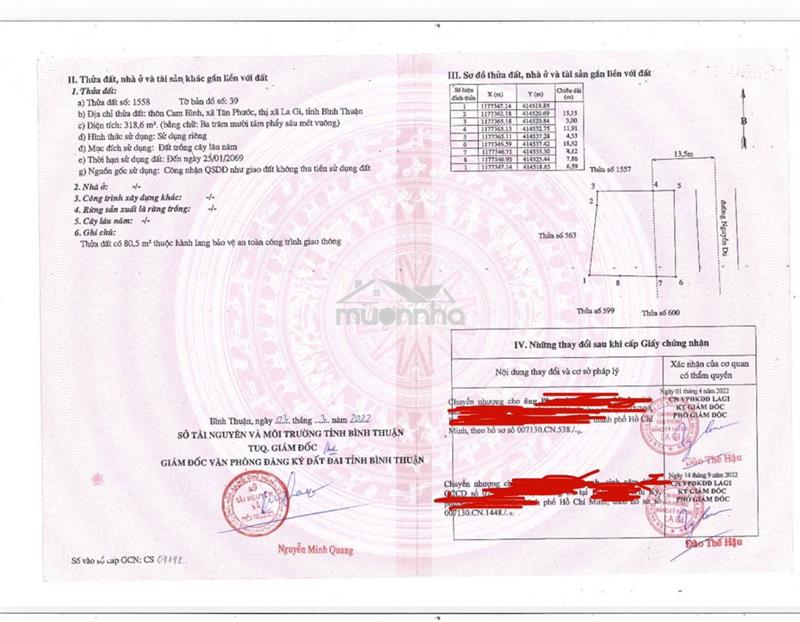 Chính chủ cần bán 2 khu đất mặt tiền tại đ. nguyễn du lagi bình thuận
