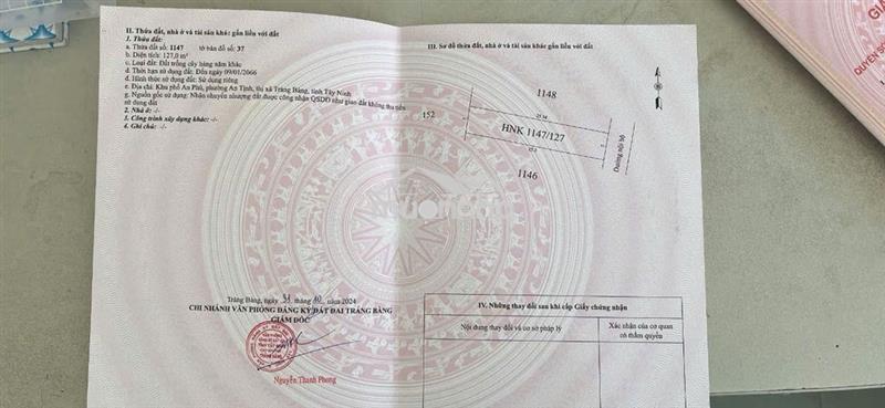 Bán 2 lô đất liền kề an phú, an tịnh trảng bàng tây ninh giá 486tr/lô