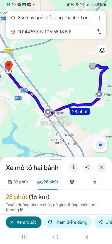 Chính chủ bán đất thổ cư 111,6m² xã long thành đồng nai giá 2,2 tỷ