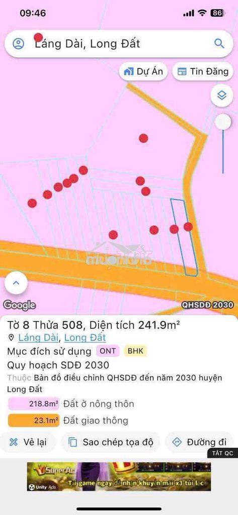 Sang nhượng 5000m2 mặt tiền có thổ cư giá nghộp ngân hàng