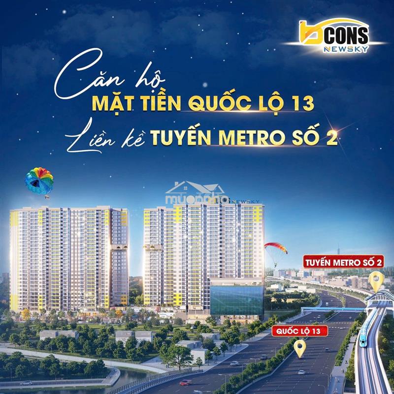 Căn hộ chung cư trả góp - bcons metro ql 13 giá gốc cdt
