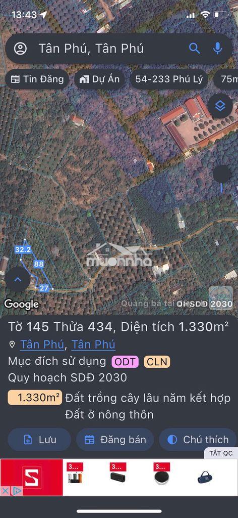 Đất vườn mới tách sổ có 80m2tc - gần kdl suối mơ - chưa qua đầu tư. - 4