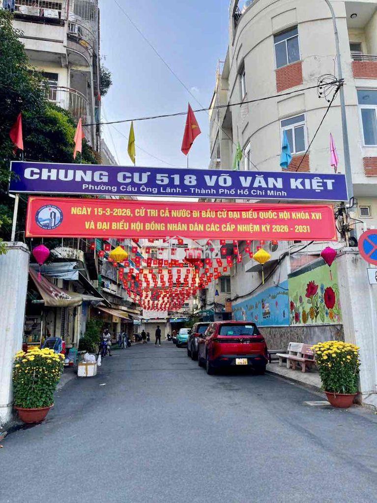 Cho thuê tầng trệt - lô b02 cc 518 võ văn kiệt, p. cầu ông lãnh