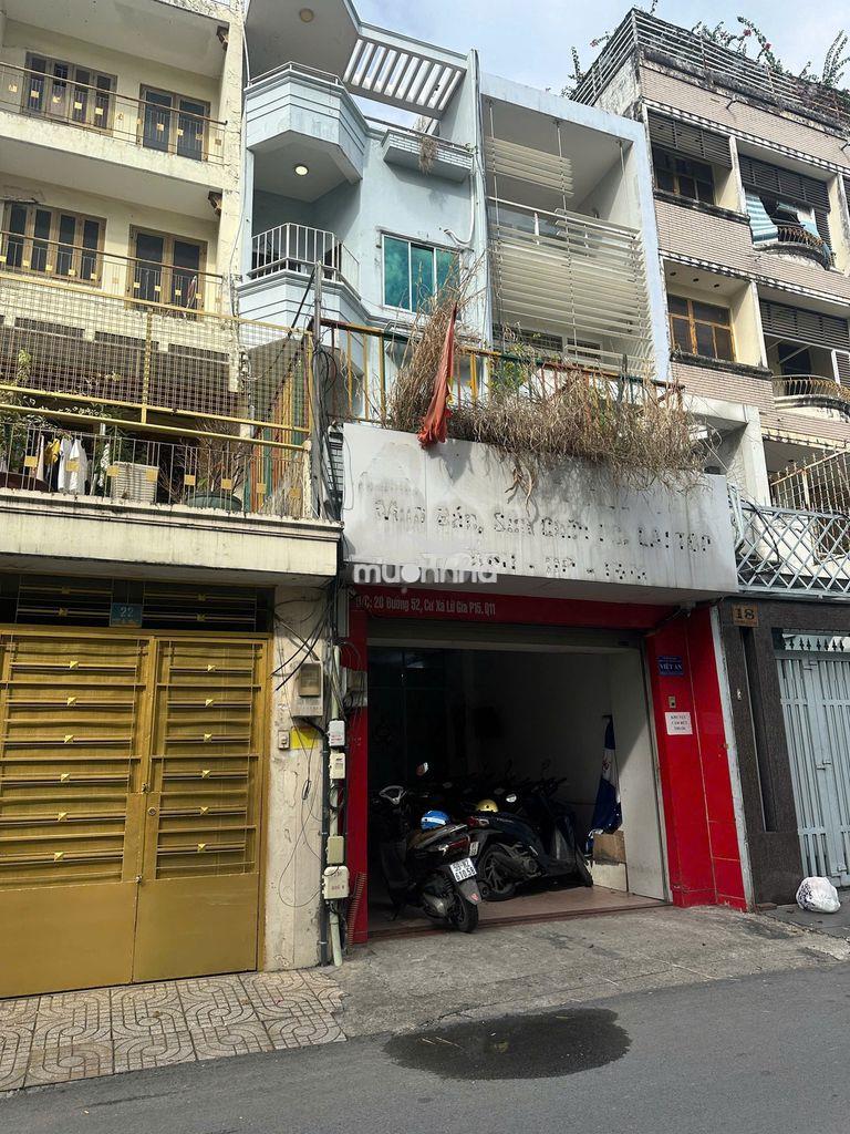 Cho thuê nguyên căn 20 đường số 52 lữ gia. dt: 4 x 20m, 4 tầng.hhmg1/2