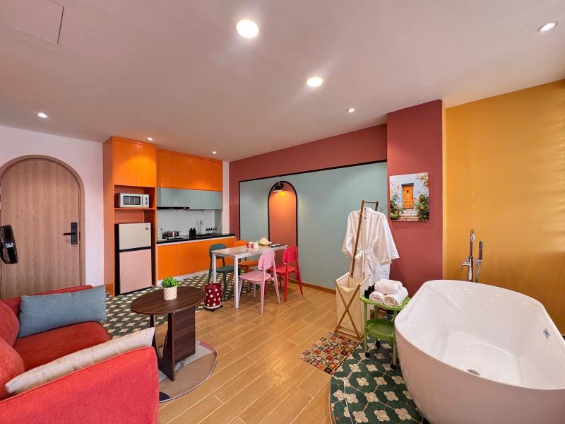 🏡 Căn hộ cao cấp full nội thất - phong cách retro, bồn tắm thư giãn - 1 phòng ngủ - sân bay tân sơn nhất - nguyễn văn trỗi, phú nhuận 🌈🛁