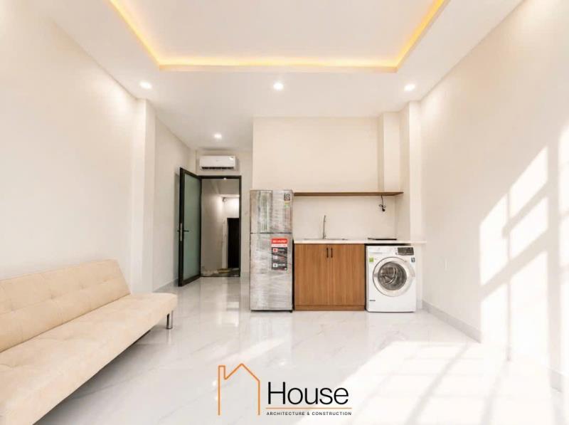 Căn hộ 1pn - ban công - full nội thất - máy giặt riêng - rộng rãi 45m2 - ngay ngã tư hàng xanh - ở 3 người 3 xe - 3