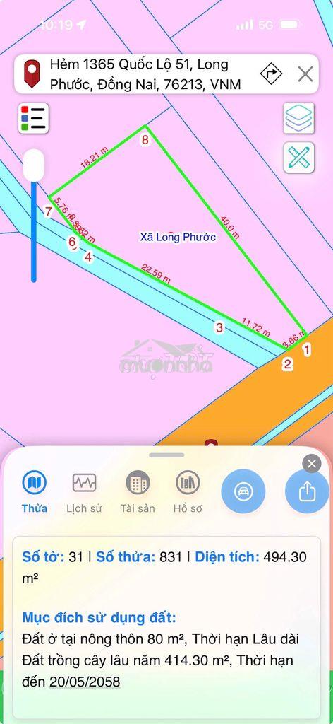 Mình chính chủ cần bán đất cách sân bay quốc tế long thành 800m - 2