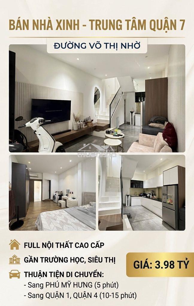 [Siêu phẩm] nhà xinh trung tâm quận 7 - võ thị nhờ