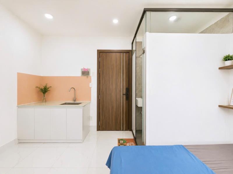 Cho thuê căn hộ studio thang máy cửa sổ trời gần đại học ngoại thương bình quới – bình thạnh  - 4