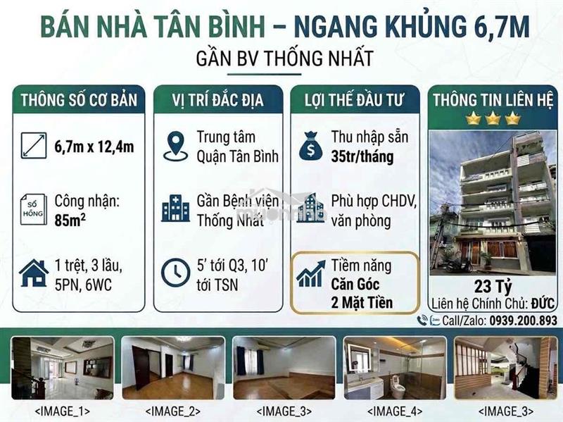 Bán gấp nhà để đi xuất cảnh, ngang 6,7m, 4 tầng, giá tốt