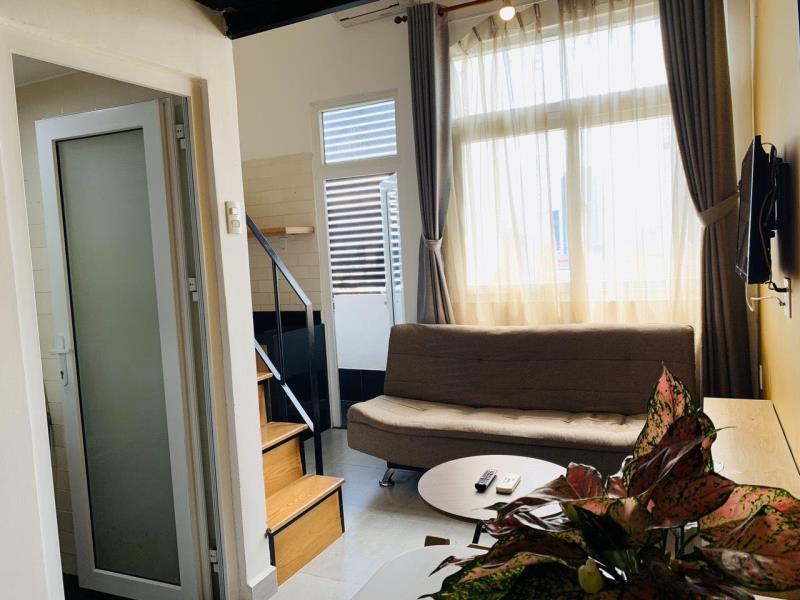 Căn hộ dịch vụ mini siêu xinh có gác đầy đủ tiện nghi ngay lý phục man q7 chỉ còn 6tr5 - 4