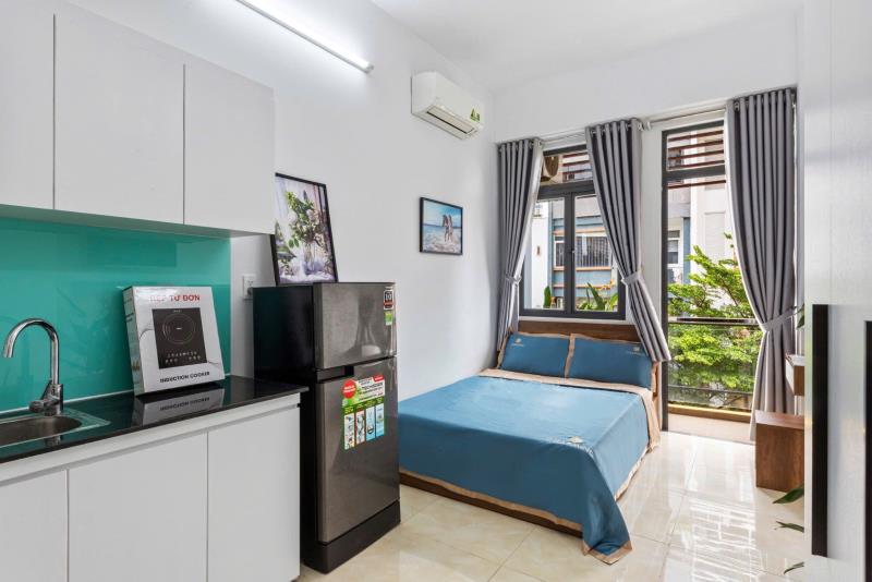 Cho thuê căn hộ 45m² ban công – nhà mới, full nội thất | gần hutech, uef, uth, ngoại thương, hồng bàng - 2