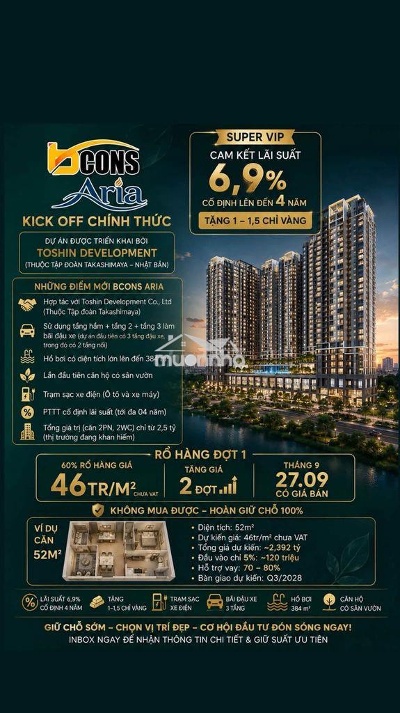 Bcons aria ra mắt - căn hộ, căn hộ sân vườn, ngay phường đông hòa hcm - 4