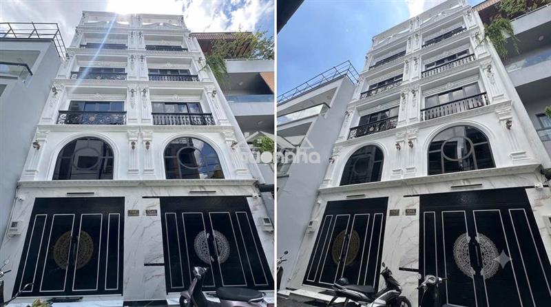 Cặp nhà xây mới xịn 6 tầng thang máy hẻm xe hơi bạch đằng bình thạnh