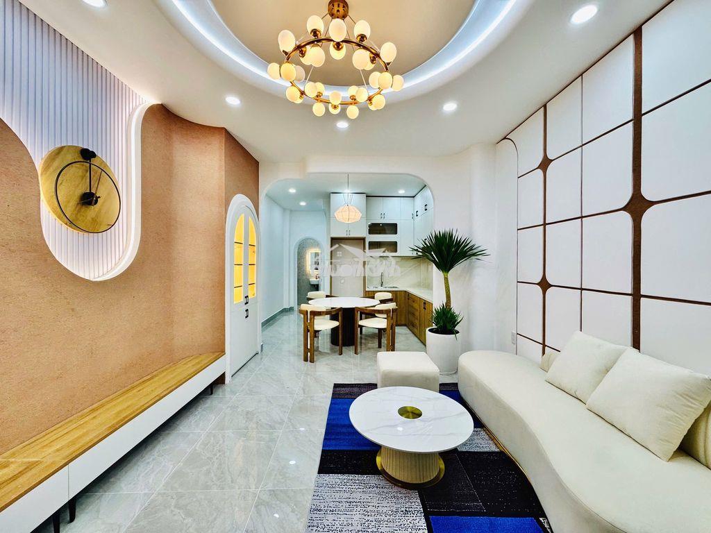 Cho thuê nhà gần chợ bà chiểu 4x11m 3 lầu 4pn full nội thất già 27 tr - 2