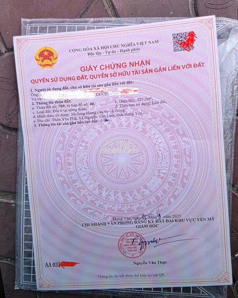 Bán 121,5m2 đất đấu giá giai phạm, sát kcn phố nối a, mặt đường dt381 - 3