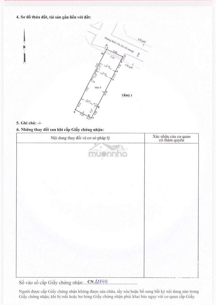 Nhà 6 x 23m - giá: 3 tỷ 950 tl. hẻm nhựa ôtô tránh xã tân xuân