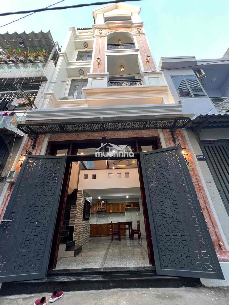Nhà bán 1trệt 1lững 3lầu giá 6 ty 600triệu  phường thông tây hội p9 gv