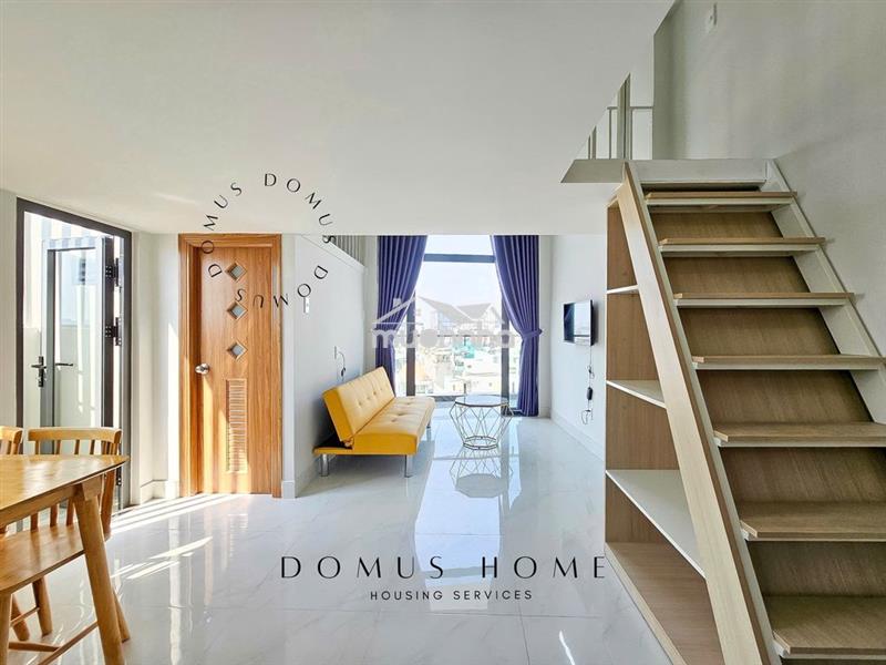 Cho thuê căn hộ duplex bancong 40m2 ngay lotte - gần tdt rmit ntt