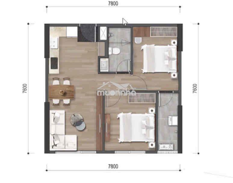Bán gấp 58m2 mp567 nhà mới đẹp view thành phố sổ sẵn