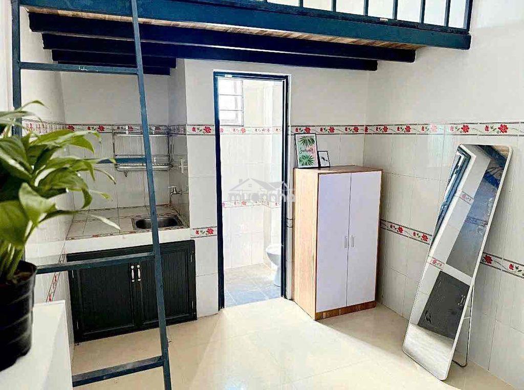 Cho thuê phòng gác sẵn máy lạnh thang máy giá rẻ tân phú gần đh vhu - 3