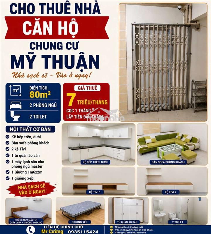 Chung cư 80m2 - co nội thất