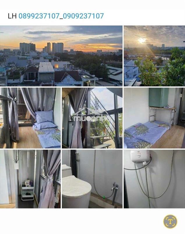 Phòng penhouse view vườn full nội thất máy lạnh