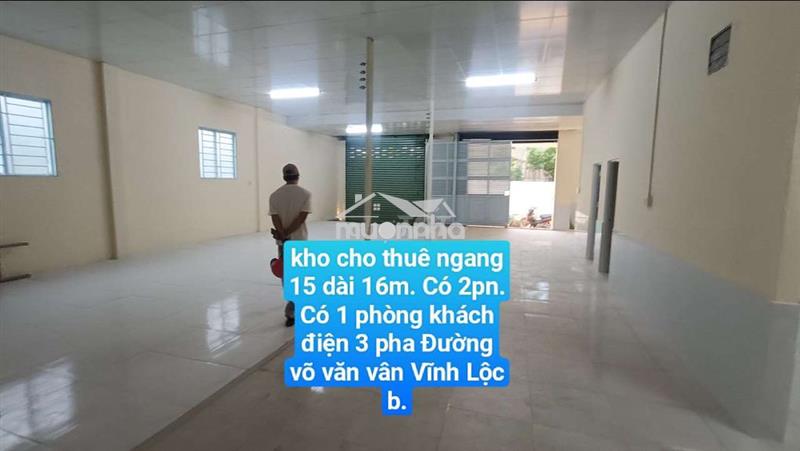 Kho thuê 240 m nền gạch men đường võ văn vân vĩnh lộc b bình chánh
