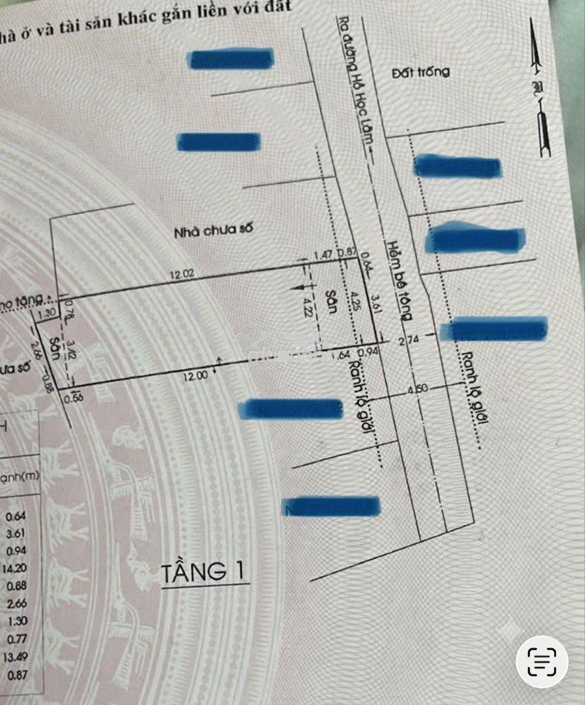 Nhà hẻm 4m hồ học lãm, bình tân, 4,2x15,5 cấp 4, giá 4,5 tỷ. - 2