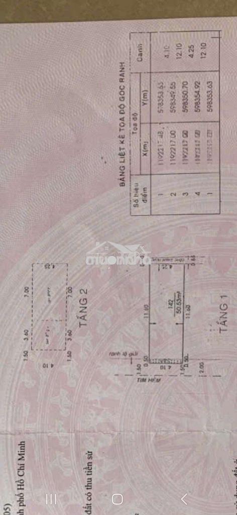 Nhà hẻm ba gác, 2 tầng lý thường kiệt, p8 tân bình. dt 4,2x12 50m2 - 2