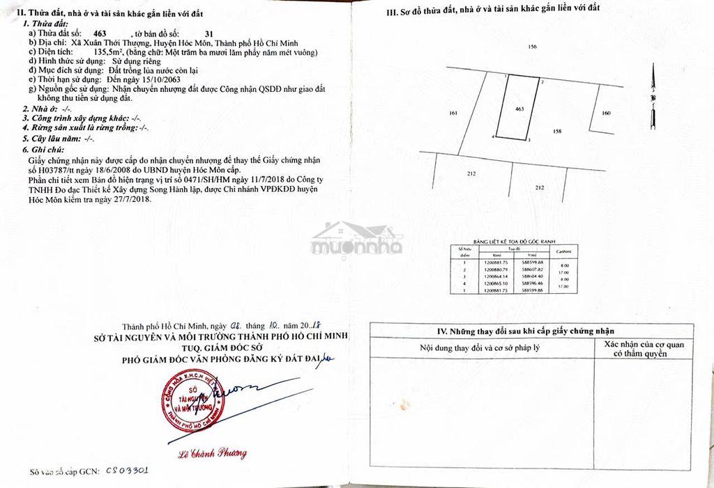 Bán gấp đất 8x17m 1 sẹt đường dương công khi, gần chợ, gần ubnd - 2