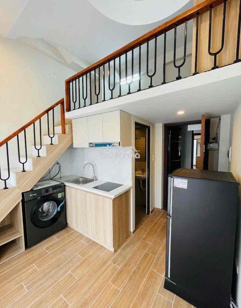 Duplex full nội thất - rộng 30m2 - 2 không gian ngủ - huit 10p đi xe - 4