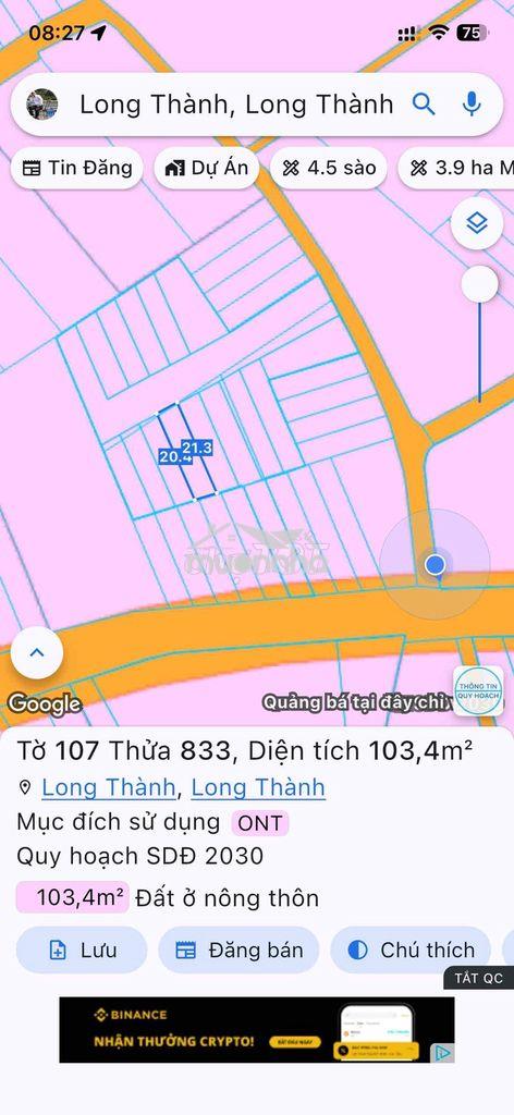 Đất phường long thành cách chợ 1km, vừa ở vừa kinh doanh thích hợp an - 2