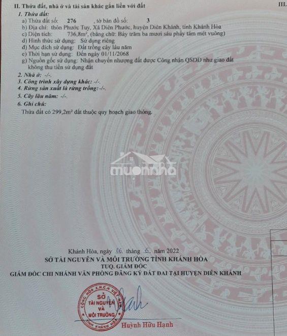 Bán đất cln quy hoạch thổ cư 100%, có 61m mặt tiền đường nhựa tư văn - 2