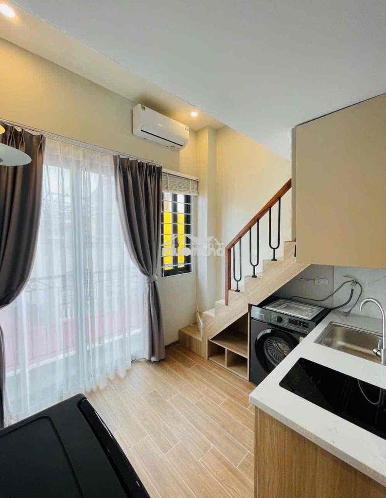 Duplex full nội thất - rộng 30m2 - 2 không gian ngủ - huit 10p đi xe