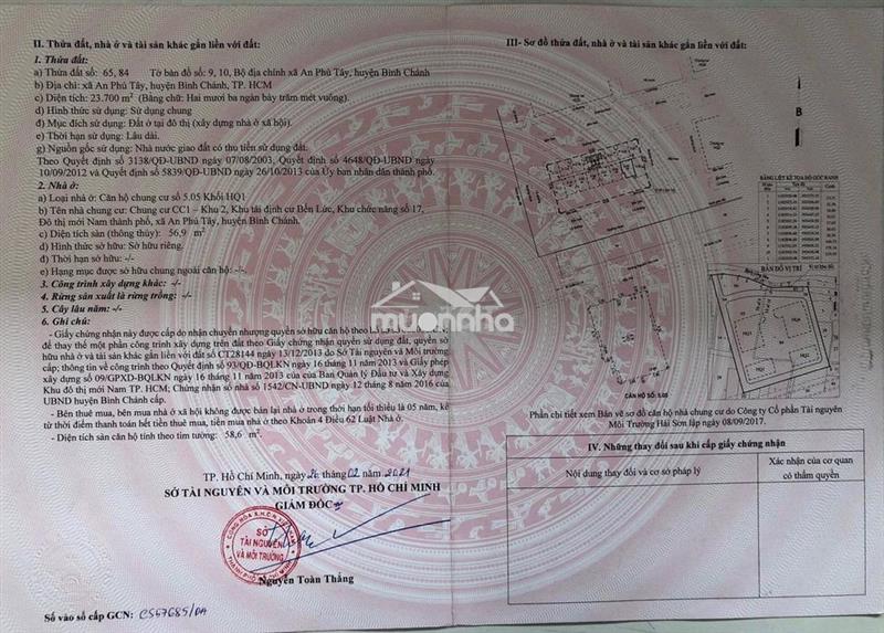 Kẹt gấp - bán nhanh căn hộ hqc nguyễn văn linh, sổ hồng sẵn 55m2 1450