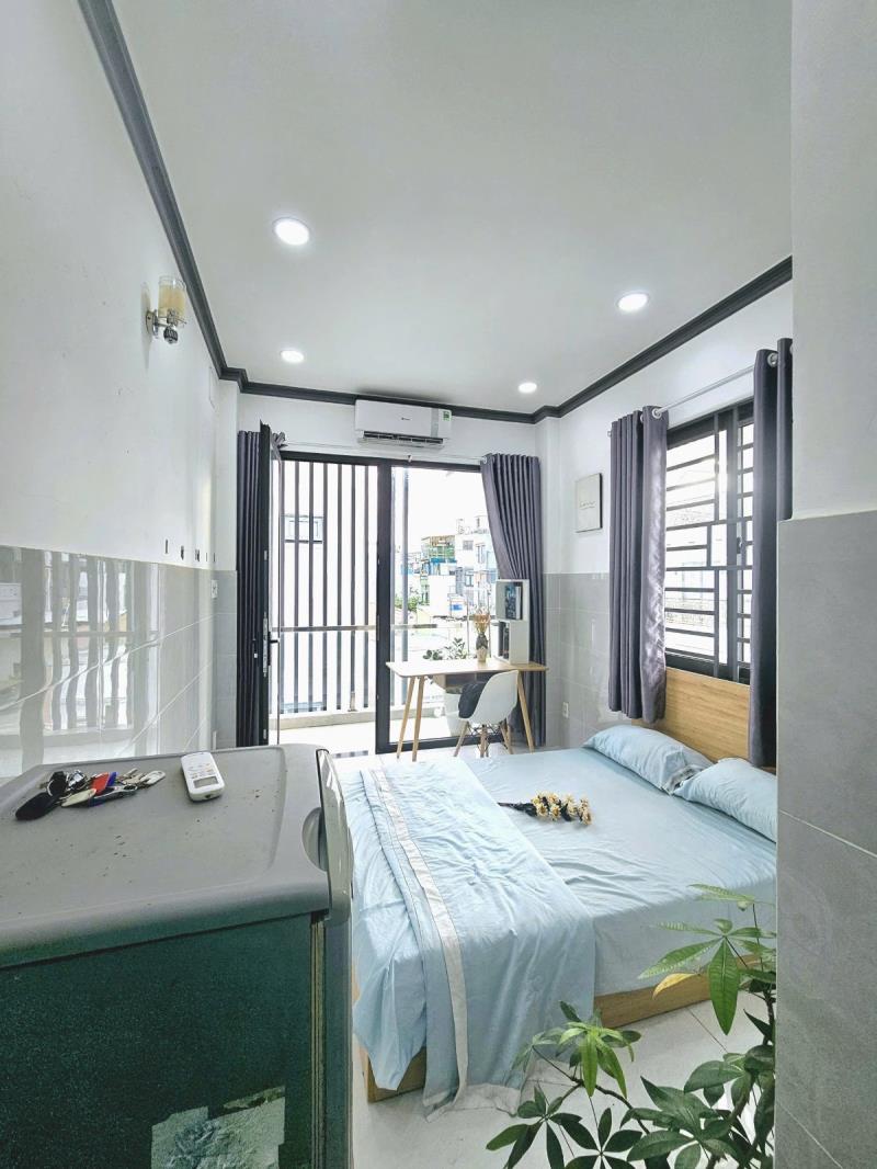 Chi thuê căn hộ dạng studio full nội thất bacol thoáng mát, có thang máy, bảo vệ 24/7 - Ảnh 3