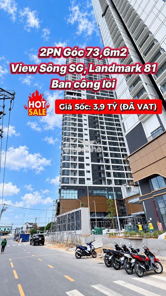 3,9 tỷ - sở hữu căn góc 2pn the emerald 68 hướng đn, view sông sài gòn - 2