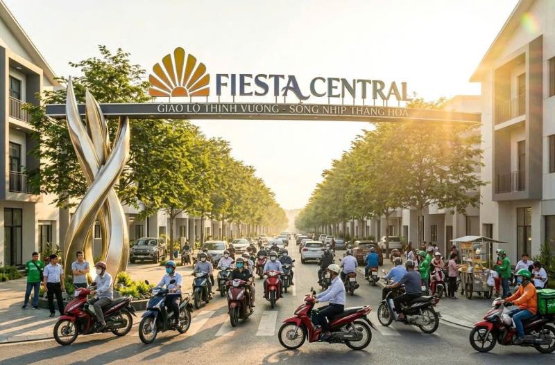Fiesta central bình dương - nhà phố 2 mặt tiền đại lộ lê lợi tp mới bình dương - Ảnh 3