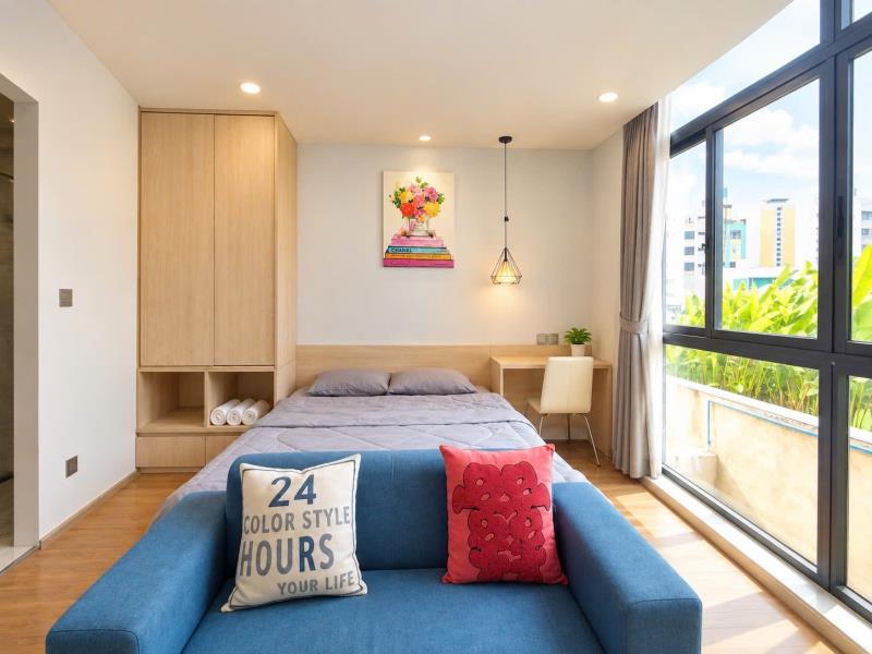 Phòng 40m² mới xinh – full nội thất mới | ngay hàng xanh – giáp q1, q2- nguyễn cửu vân - Ảnh 2