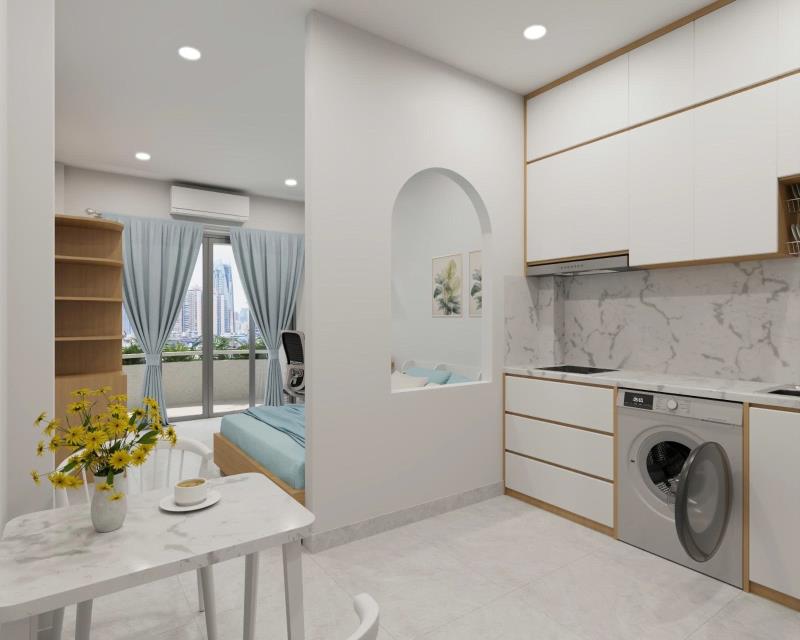 Cho thuê căn hộ 1pn mới xây, ban công sân vườn lớn, tách bếp – nguyễn ngọc phương, bình thạnh | sát quận 1 & thảo cầm viên - Ảnh 3