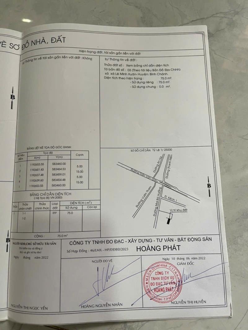 Bán đất 75m2 - 5x15 - xã bình lợi, bình chánh - ngay chợ cầu xáng - 270 triệu